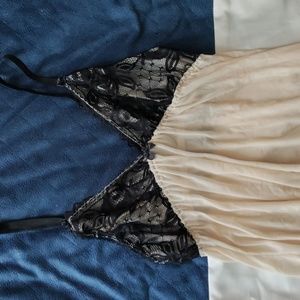 Cream and Black Lingerie